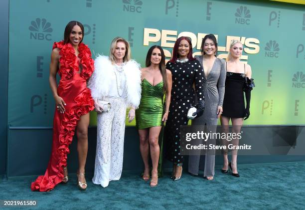 Kathy Hilton, Annemarie Wiley, Garcelle Beauvais, Kyle Richards, Crystal Kung Minkoff and Erika Jayne arrives at the 2024 People's Choice Awards at...