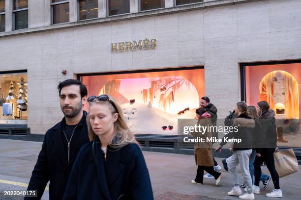 People out shopping on Bond Street which has seen a recent drop in demand for luxury goods and with some stores deciding to move out on 4th February...