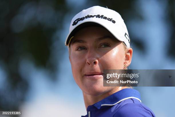 Charley Hull of England is looking on during the first round of the Honda LPGA Thailand 2024 at Siam Country Club Old Course in Chonburi, Thailand,...