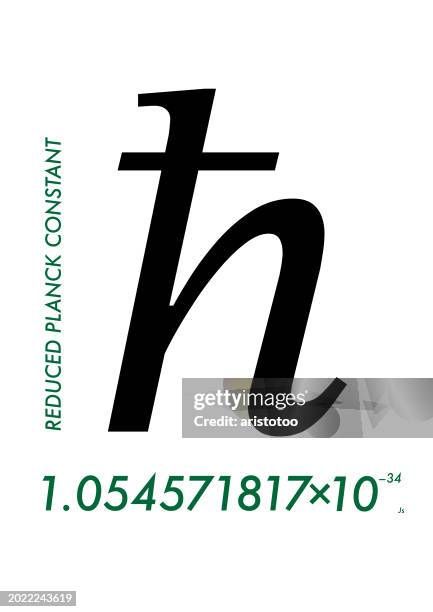 physics & mathematical constants, expressions and symbols. h bar - reduced planck constant. - max planck stock illustrations