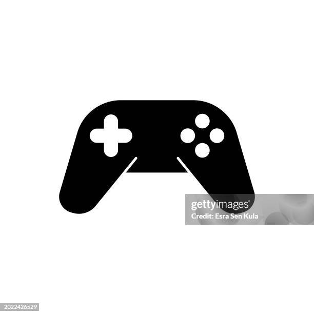 gamepad solid icon design on a white background. this black flat icon suits infographics, web pages, mobile apps, ui, ux, and gui designs. - square website button stock illustrations