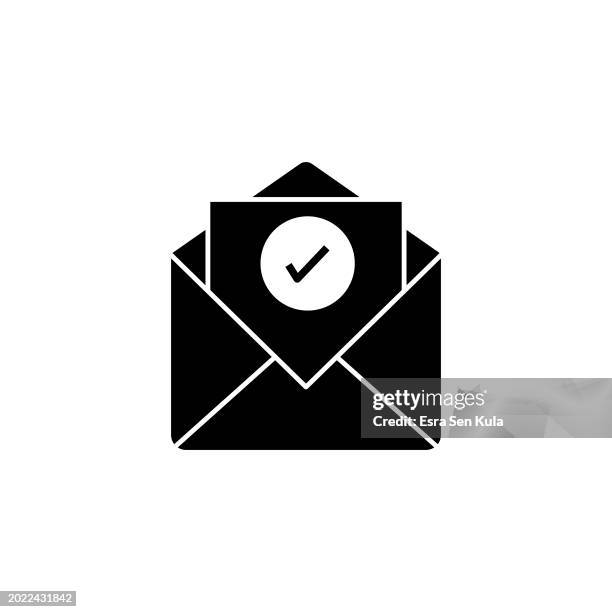 admission letter solid icon design on a white background. this black flat icon suits infographics, web pages, mobile apps, ui, ux, and gui designs. - college admission stock illustrations