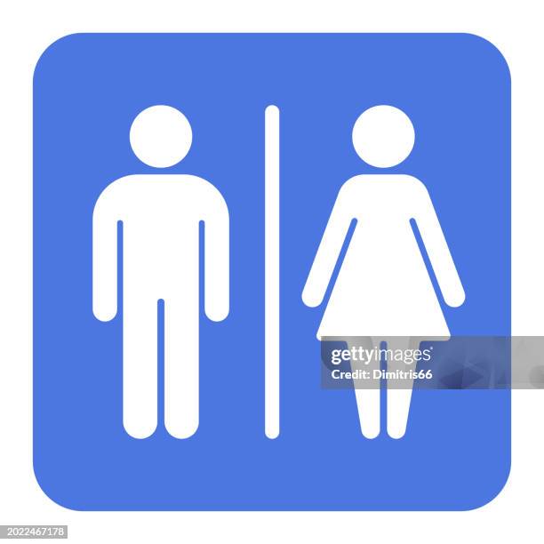 male and female toilet icon - male likeness stock illustrations