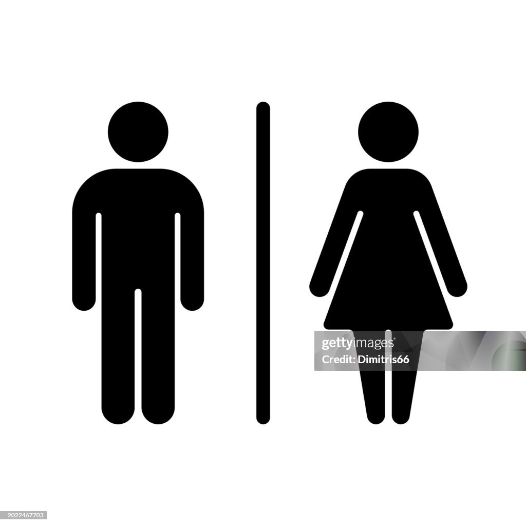 Male and female toilet icon