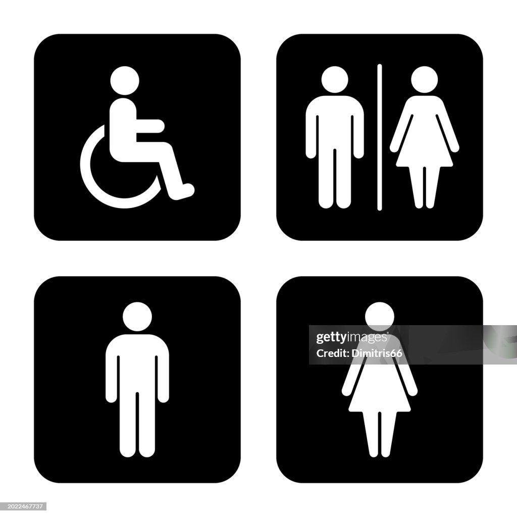 Toilet signs vector icons
