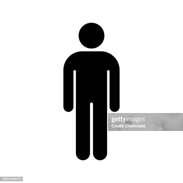 ein-mann-strichmännchen-symbol - männliche person stock-grafiken, -clipart, -cartoons und -symbole