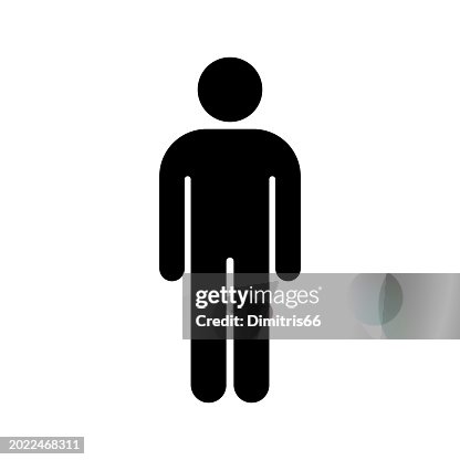Single man stick figure icon Single man stick figure icon