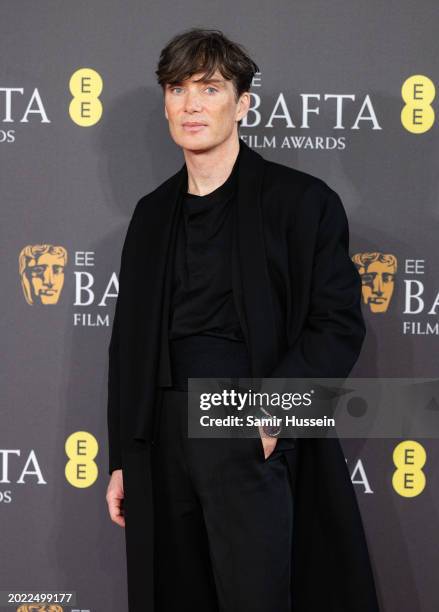 Cillian Murphy attends the 2024 EE BAFTA Film Awards at The Royal Festival Hall on February 18, 2024 in London, England.