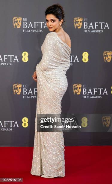 Deepika Padukone attends the 2024 EE BAFTA Film Awards at The Royal Festival Hall on February 18, 2024 in London, England.