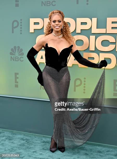 Laverne Cox attends the 2024 People's Choice Awards at Barker Hangar on February 18, 2024 in Santa Monica, California.