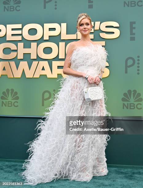 Hannah Godwin attends the 2024 People's Choice Awards at Barker Hangar on February 18, 2024 in Santa Monica, California.
