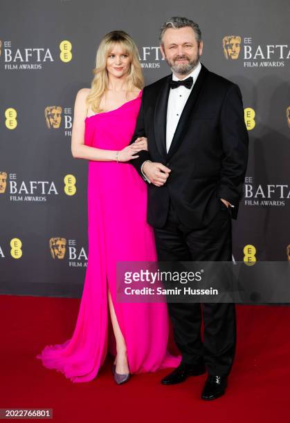 Anna Lundberg and Michael Sheen attend the 2024 EE BAFTA Film Awards at The Royal Festival Hall on February 18, 2024 in London, England. Attends the...