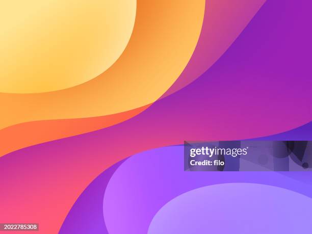bildbanksillustrationer, clip art samt tecknat material och ikoner med smooth wave gradient abstract background - flerfärgad bakgrund