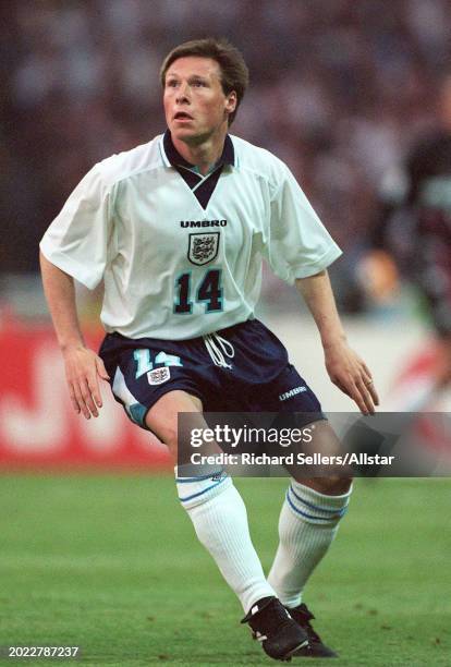 June 18: Nick Barmby of England running during the UEFA Euro 1996 Group A match between Holland and England at Wembley Stadium on June 18, 1996 in...