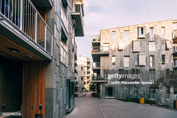 new residential apartment buildings in oslo, norway - oslo business stock pictures, royalty-free photos & images