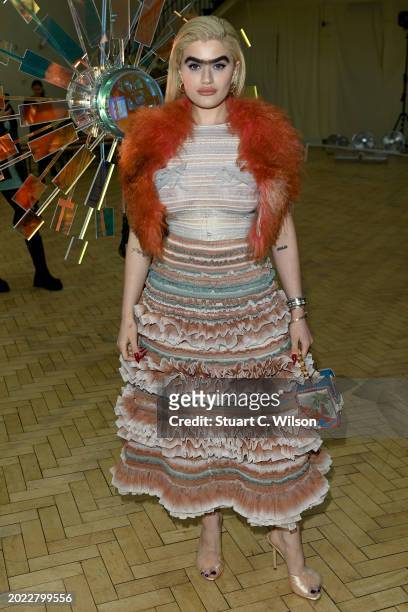 Sophia Hadjipanteli attends the Susan Fang show during London Fashion Week February 2024 at on February 19, 2024 in London, England.
