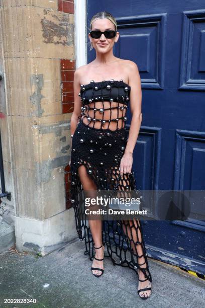 Ashley Roberts attends the Susan Fang show during London Fashion Week February on February 19, 2024 in London, England.