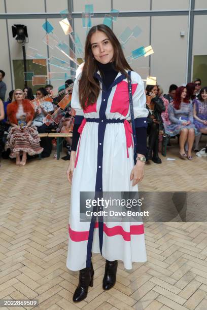 Natalie Salmon attends the Susan Fang show during London Fashion Week February on February 19, 2024 in London, England.