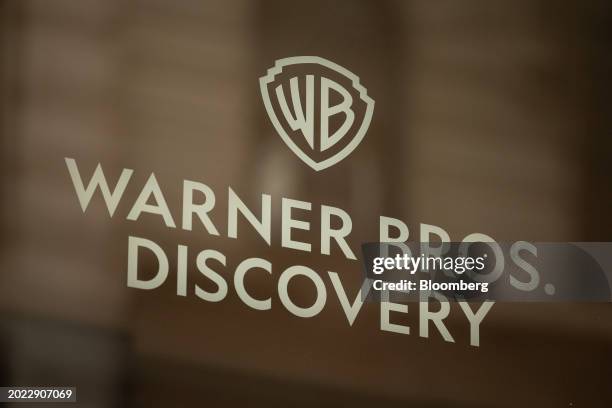 Signage at a Warner Bros Discovery office in New York, US, on Saturday, Feb. 17, 2024. Warner Bros Discovery Inc. Is scheduled to release earnings...