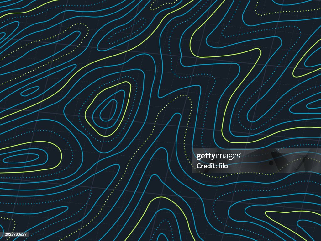 Topographic Dark Pattern Layer Waves Lines Abstract Background