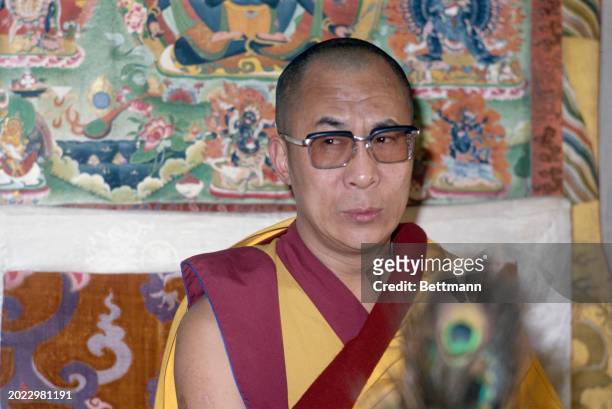 The Dalai Lama consecrating the new Tibet House cultural centre in New Delhi, India, January 23rd 1979.