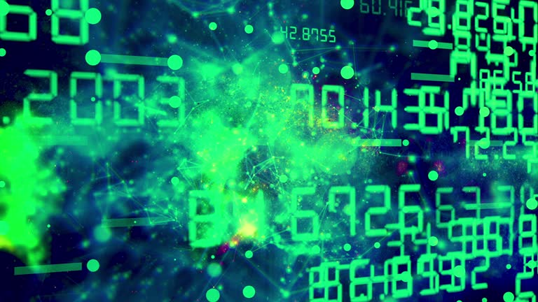 Random digits and numbers animation. Abstract digital background. 동영상 ...