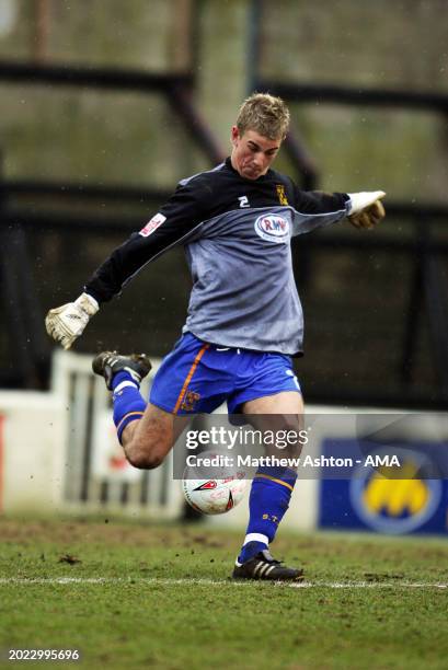 Joe Hart the Shrewsbury Town goalkeeper playing during the Shrewsbury Town reserves v Carlisle United in the Pontins Holidays League on March 02,...