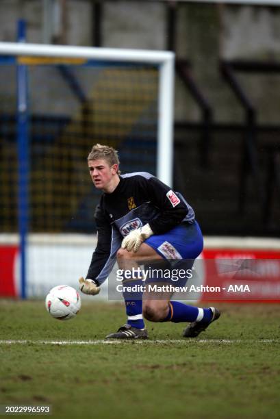 Joe Hart the Shrewsbury Town goalkeeper playing during the Shrewsbury Town reserves v Carlisle United in the Pontins Holidays League on March 02,...