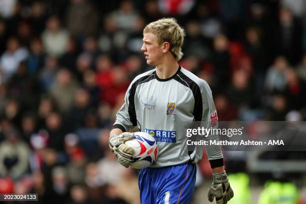 Joe Hart the Shrewsbury Town goalkeeper playing during in the Coca Cola League Division Two Shrewsbury Town v Oxford United on 2nd September 2005 on...