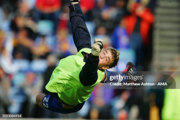 Joe Hart the Shrewsbury Town goalkeeper a substitute during the on Coca Cola League Two in the Shrewsbury Town v Yeovil in 25th September 2004 in...