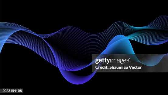Modern blue liquid wave line particle technology abstract background Modern blue liquid wave line particle technology abstract background