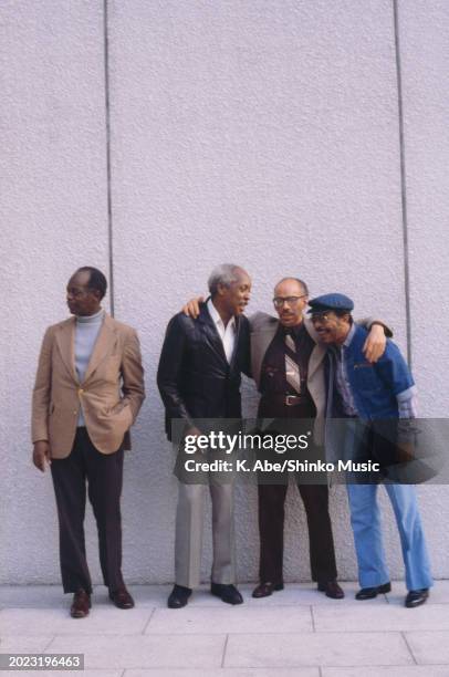 Portrait of Hank Jones, Sonny Stitt, George Duvivier, Grady Tate, Tokyo, Japan, 15th November 1980.