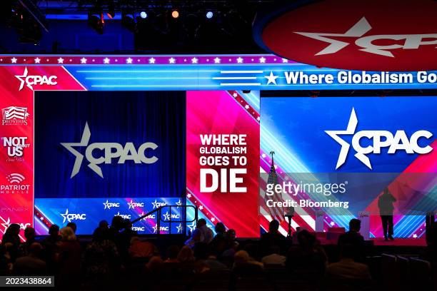 Attendees during the Conservative Political Action Conference in National Harbor, Maryland, US, on Thursday, Feb. 22, 2024. The Conservative...