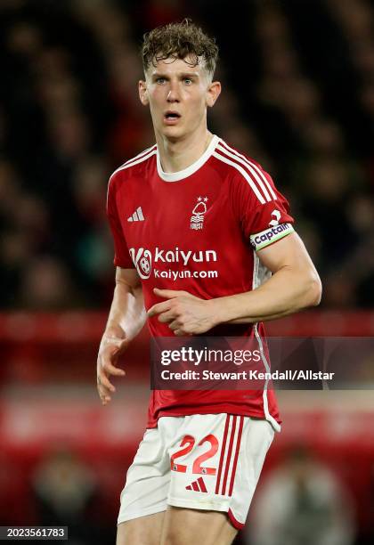 Ryan Yates of Nottingham Forest running during the Premier League match between Nottingham Forest and Manchester United at City Ground on December...