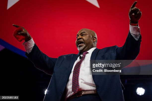 Mark Robinson, lieutenant governor of North Carolina, speaks during the Conservative Political Action Conference in National Harbor, Maryland, US, on...
