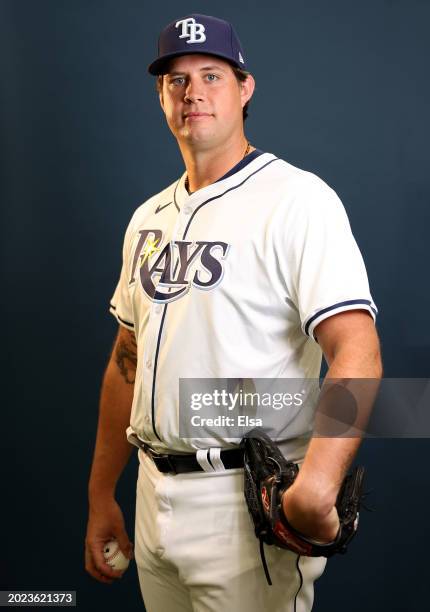 Zac Houston of the Tampa Bay Rays poses for a picture during Tampa Bay Rays Photo Day at Charlotte Sports Park on February 18, 2024 in Port...