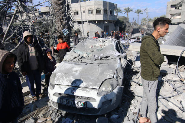 GZA: Aftermath of Israeli Airstrike in Central Gaza
