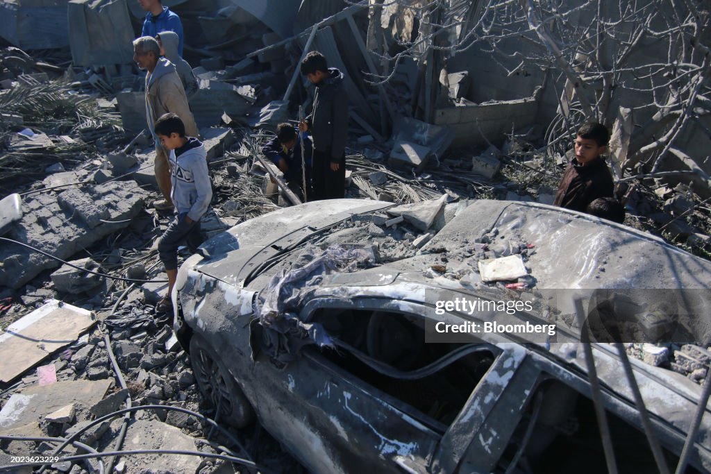 Aftermath of Israeli Airstrike in Central Gaza