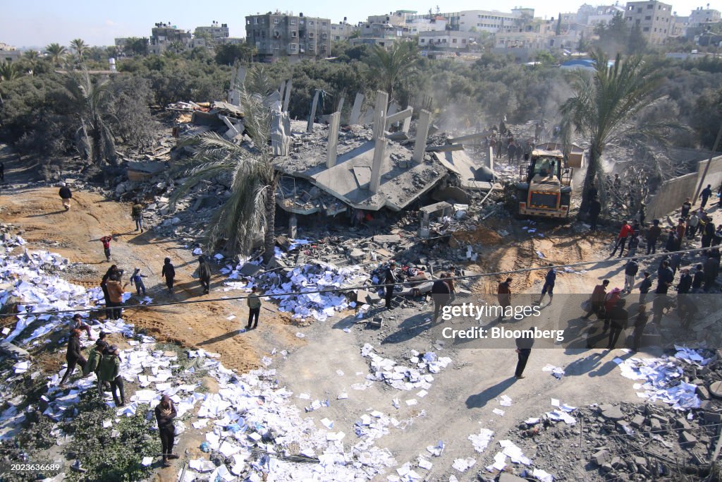 Aftermath of Israeli Airstrike in Central Gaza