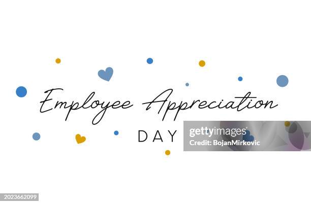 poster zum tag der wertschätzung der mitarbeiter. vektor - employee appreciation day stock-grafiken, -clipart, -cartoons und -symbole