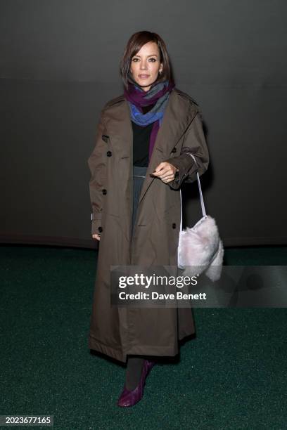 Lily Allen attends the Burberry Winter 2024 show during London Fashion Week on February 19, 2024 in London, England.