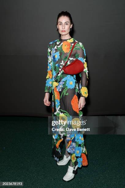 Erin O'Connor attends the Burberry Winter 2024 show during London Fashion Week on February 19, 2024 in London, England.