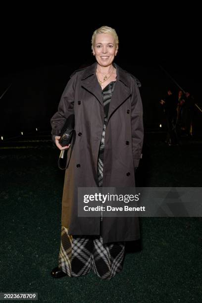 Olivia Colman attends the Burberry Winter 2024 show during London Fashion Week on February 19, 2024 in London, England.