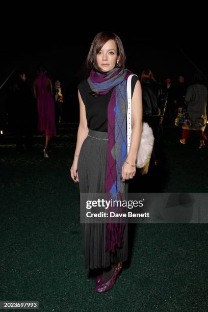 Lily Allen attends the Burberry Winter 2024 show during London Fashion Week on February 19, 2024 in London, England.