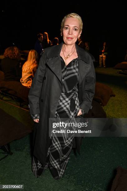 Olivia Colman attends the Burberry Winter 2024 show during London Fashion Week on February 19, 2024 in London, England.