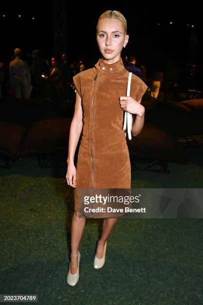 Iris Law attends the Burberry Winter 2024 show during London Fashion Week on February 19, 2024 in London, England.