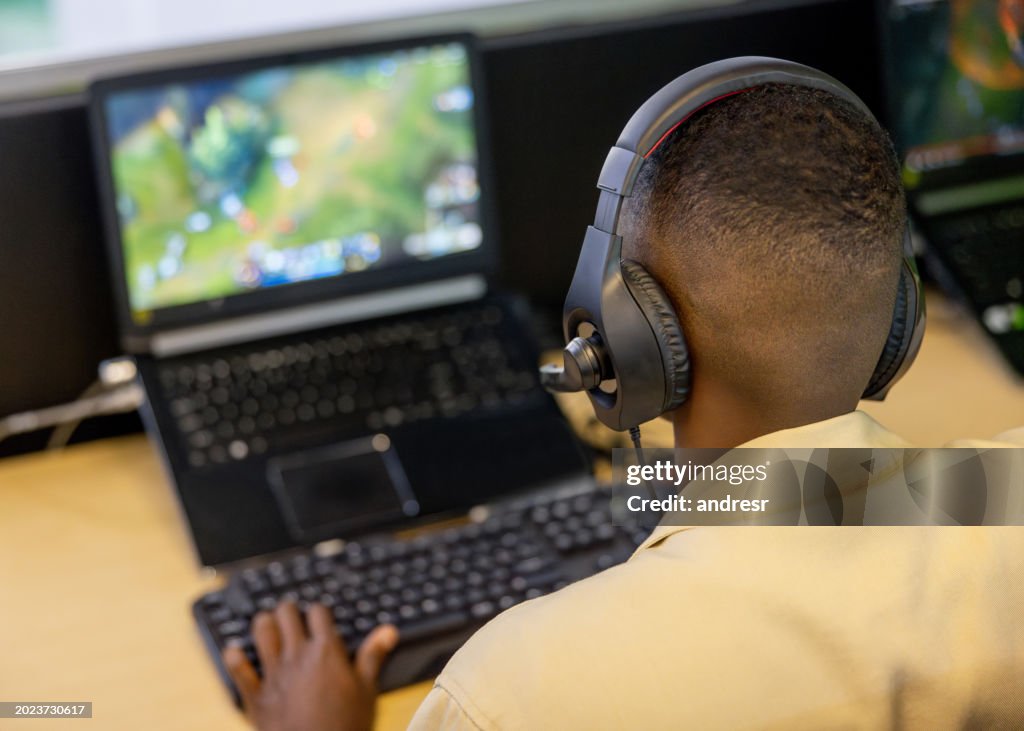 Student studying to become a video game developer at the university