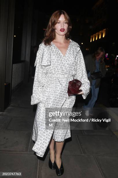 Georgia May Jagger at the LFW a/w : Perfect Magazine Party at Dovetale restaurant at 1 Hotel Mayfair during London Fashion Week February 2024 on...
