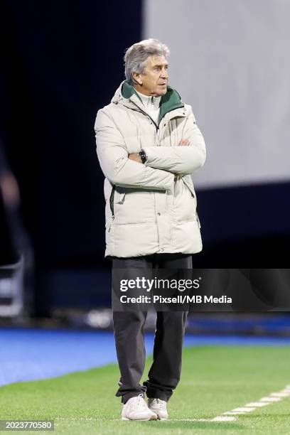 Head Coach of Real Betis Manuel Pellegrini during the UEFA Europa Conference League 2023/24 round of 16 second leg match between GNK Dinamo and Real...