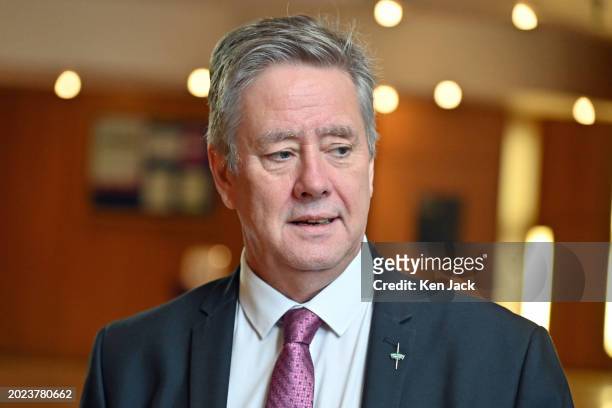 Depute leader Keith Brown on the way to First Minister's Questions in the Scottish Parliament, on February 22, 2024 in Edinburgh, Scotland.